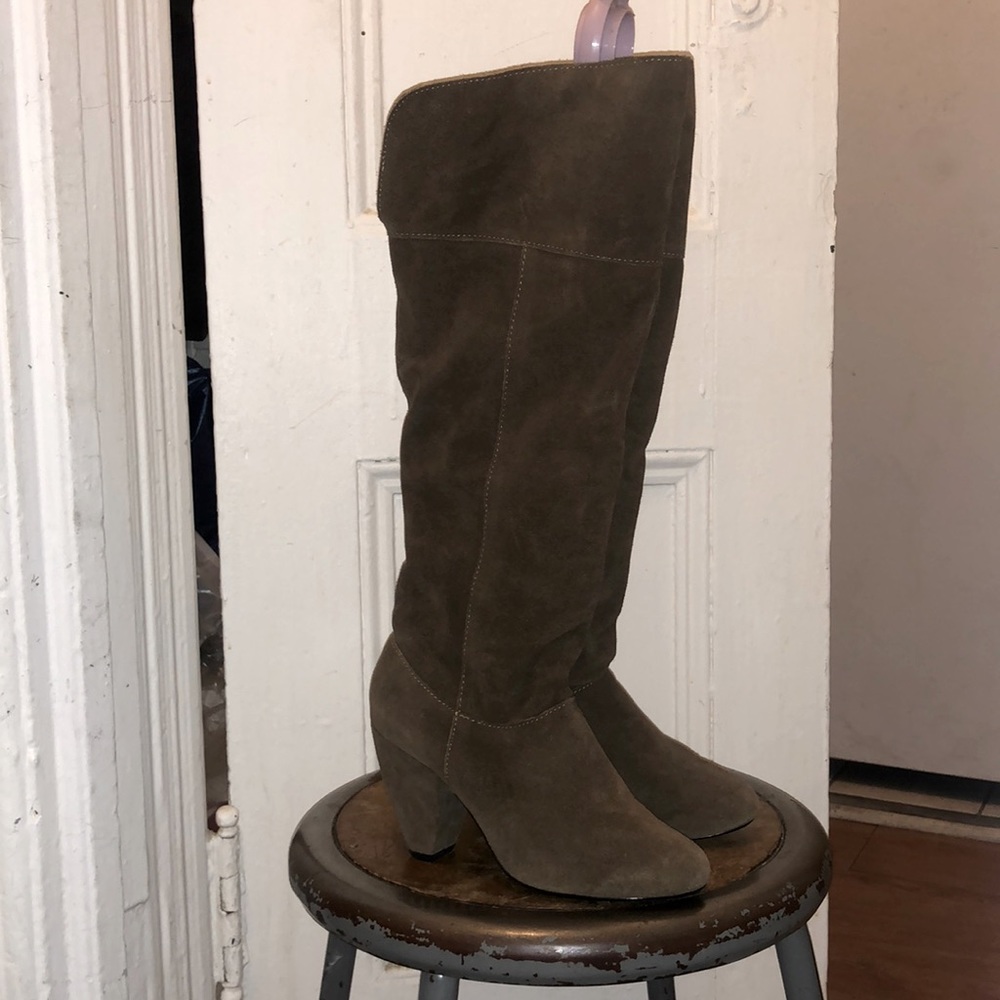 BDG brown suede knee-high boot